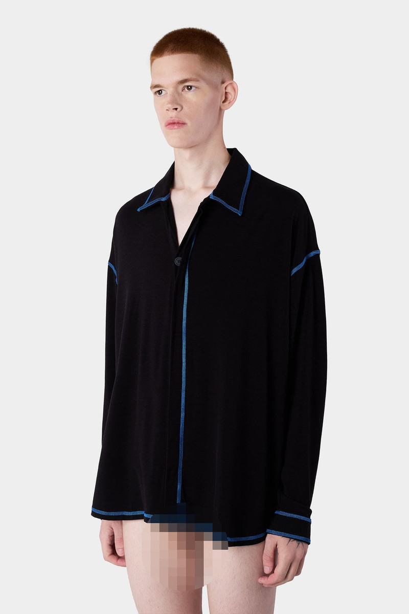 JERSEY OVER SHIRT / black 1