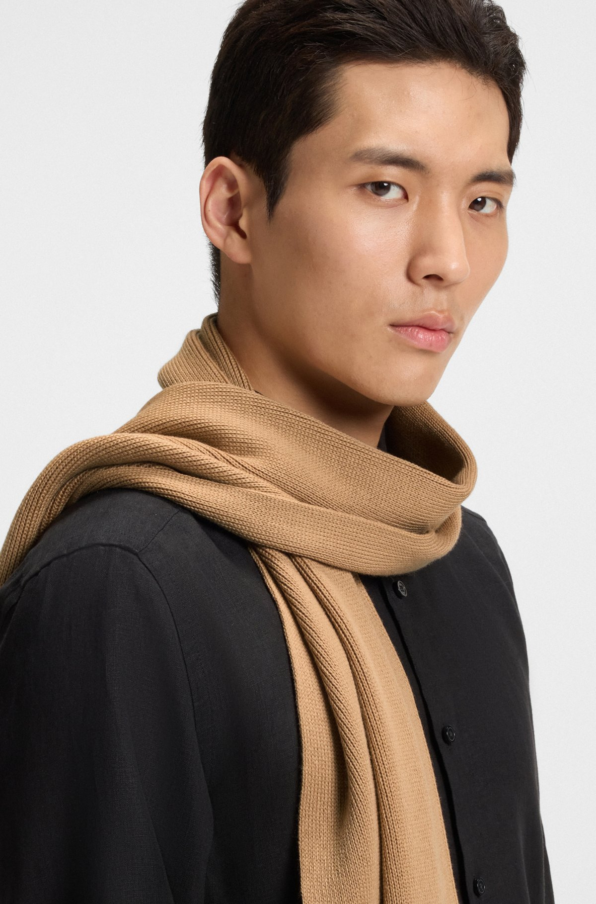 RASCHEL-KNIT SCARF IN MERINO WOOL - 3
