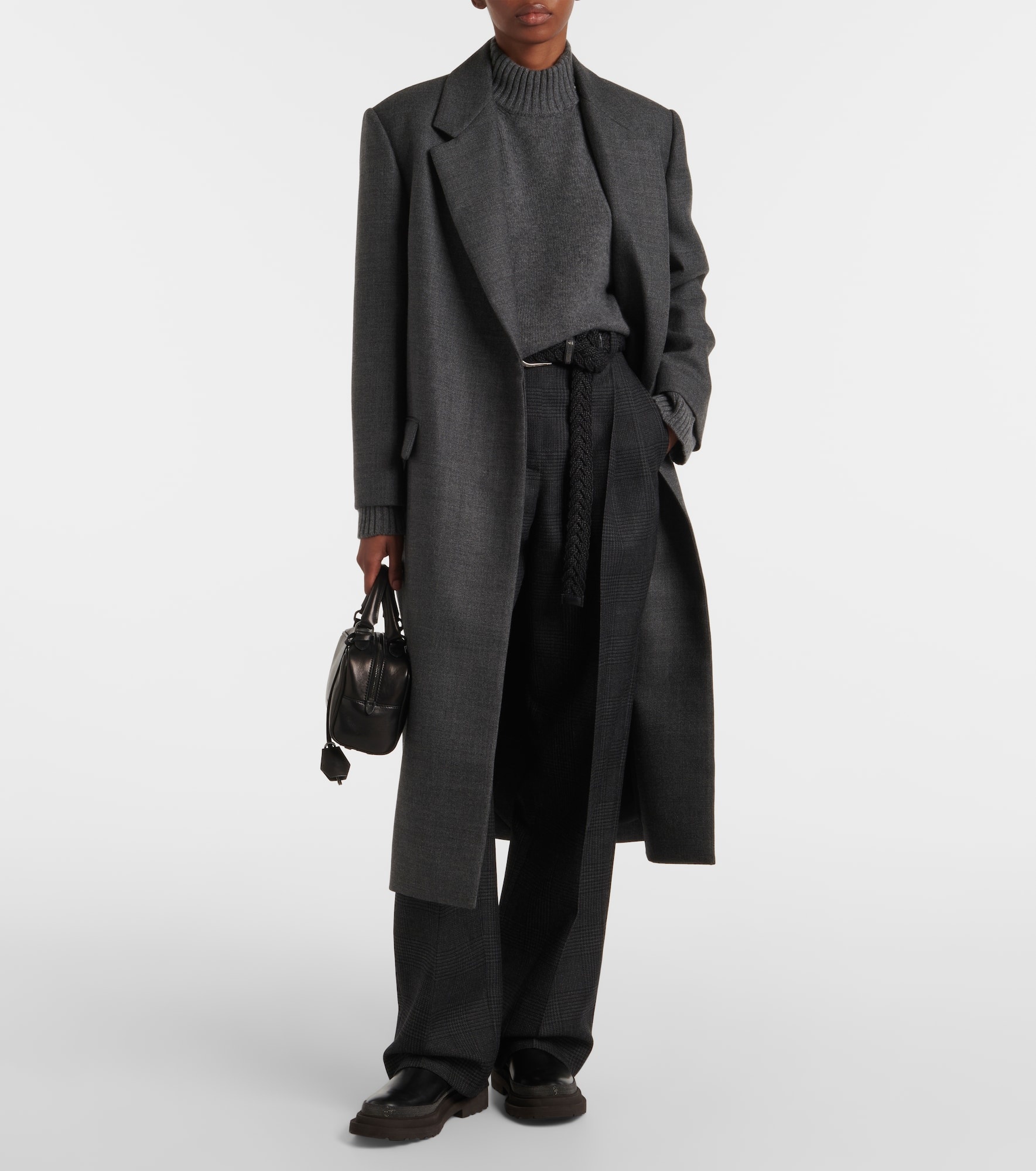 High-rise wool wide-leg pants - 2