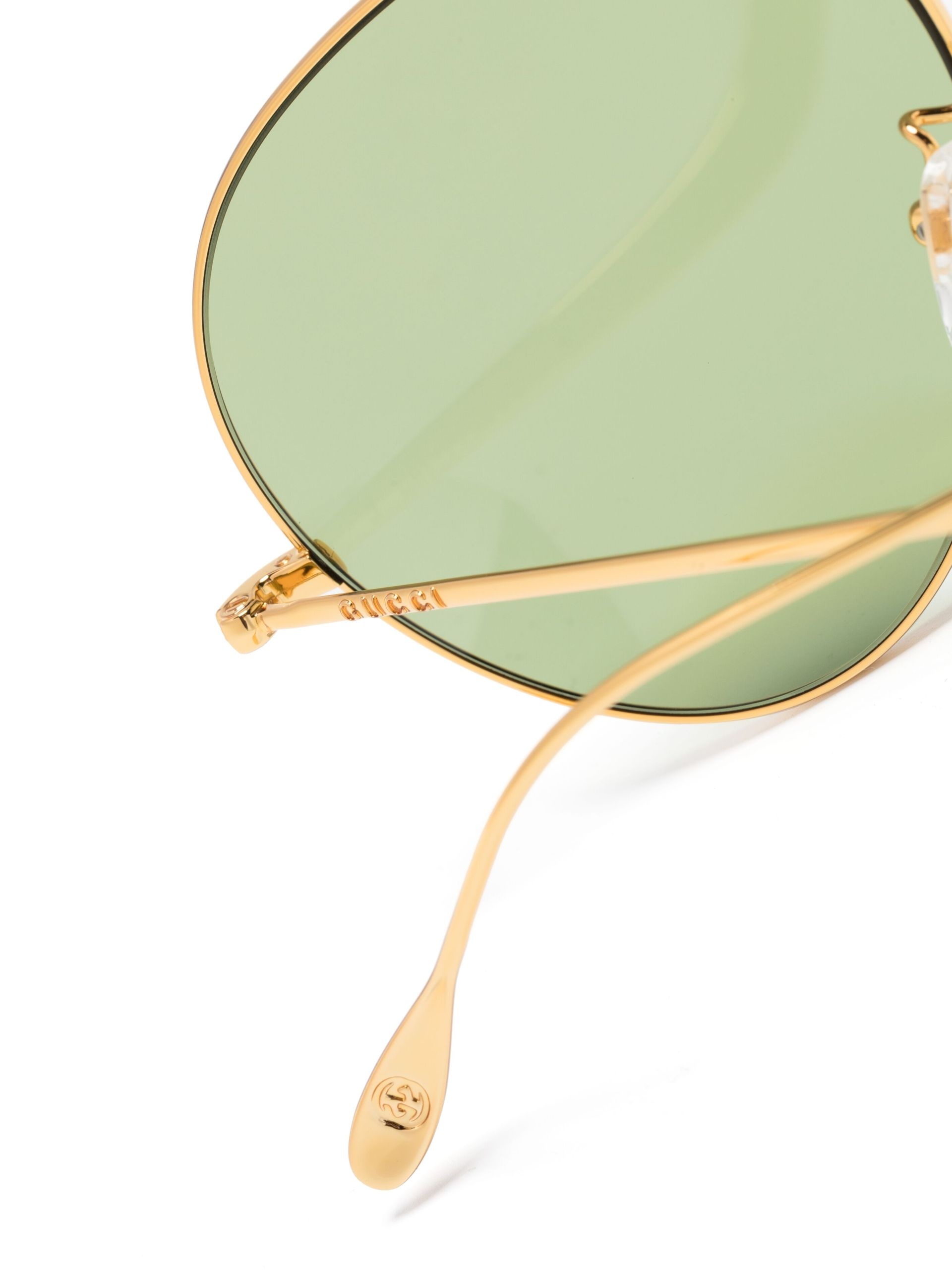 gold-tone pilot-frame sunglasses - 3