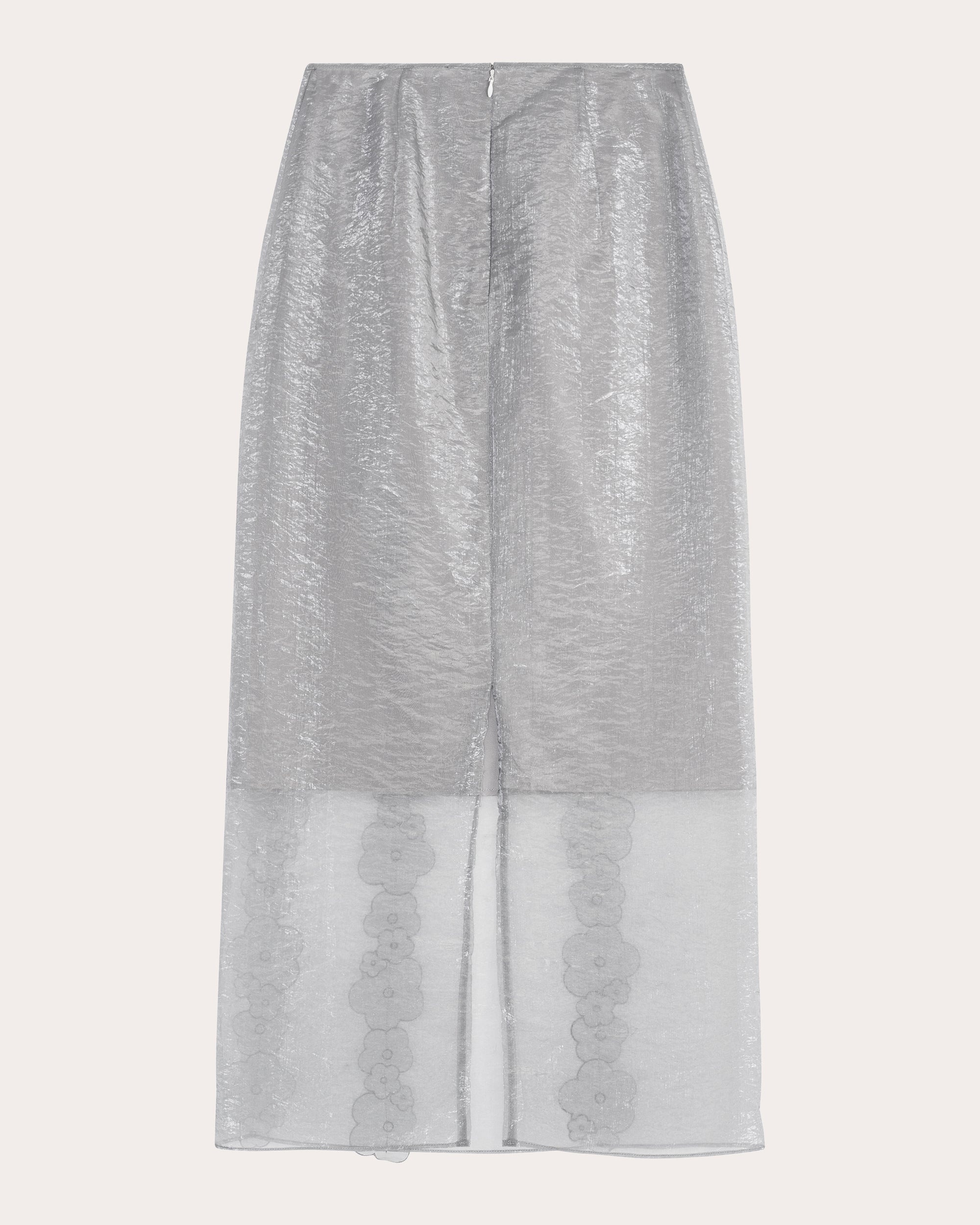 Olympia Floral Appliqué Sheer Liquid Myrtia Midi Skirt - 5
