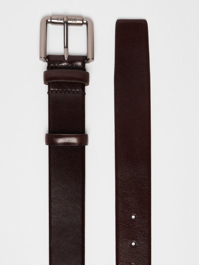 Max Mara WETLEATHER35 Buffed leather belt outlook