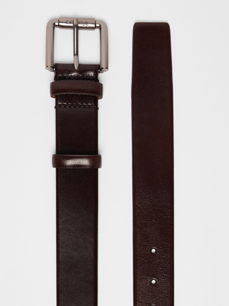 Max Mara WETLEATHER35 Buffed leather belt outlook