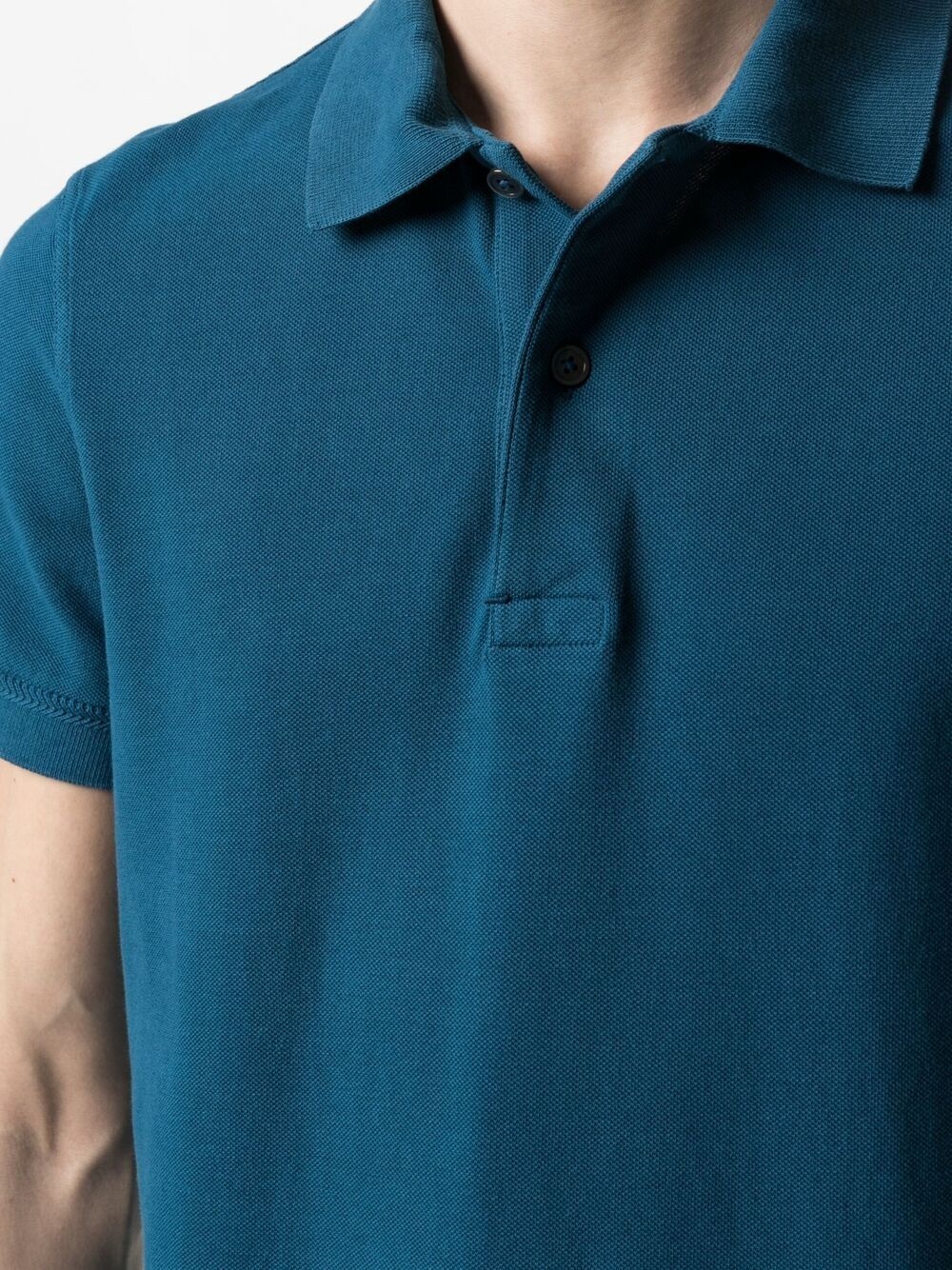 spread-collar cotton polo shirt - 5