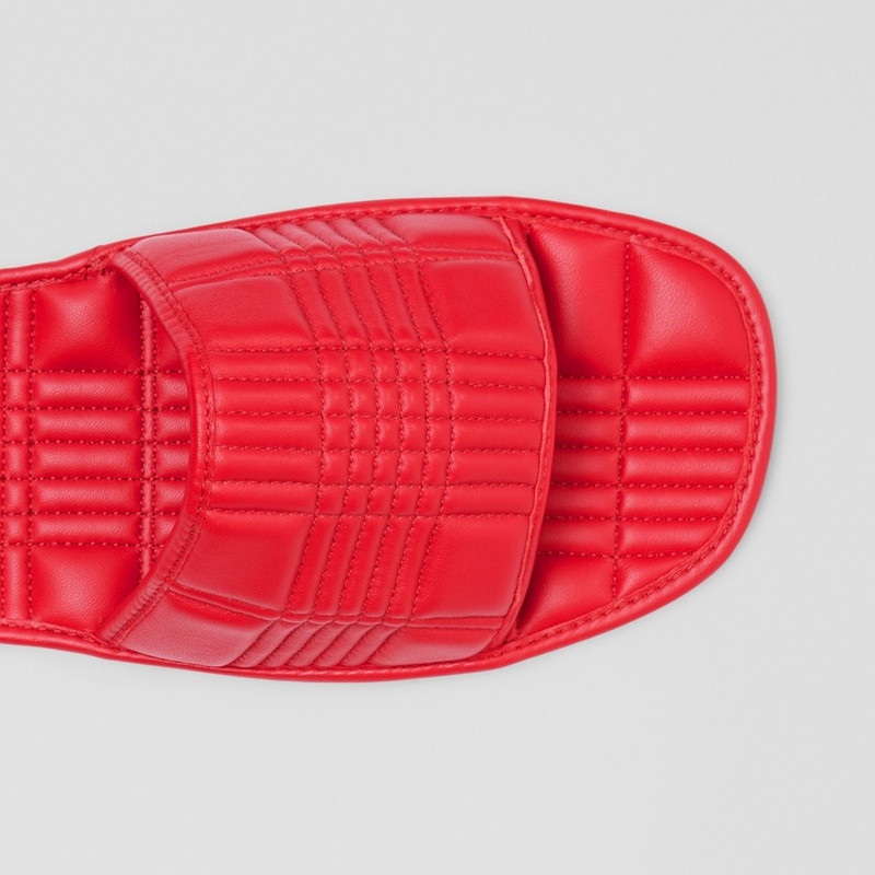 Quilted Leather Slides 3
