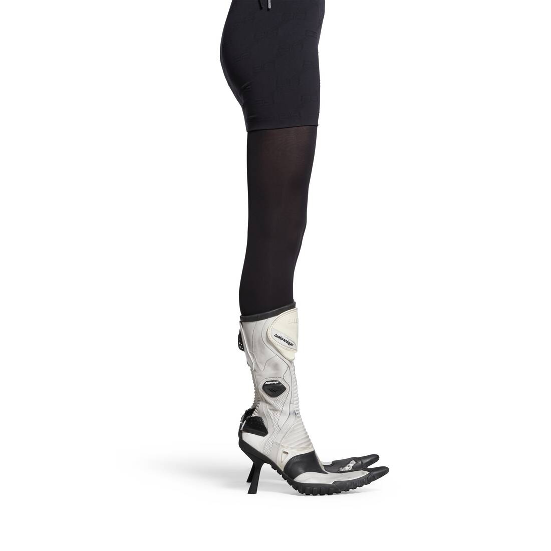 Women's Biker 90mm Bootie in White - 8