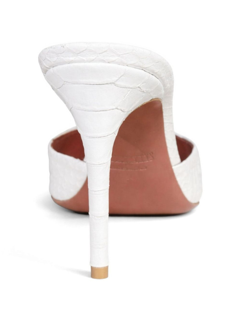 Vera crocodile-effect open-toe heeled sandals 3