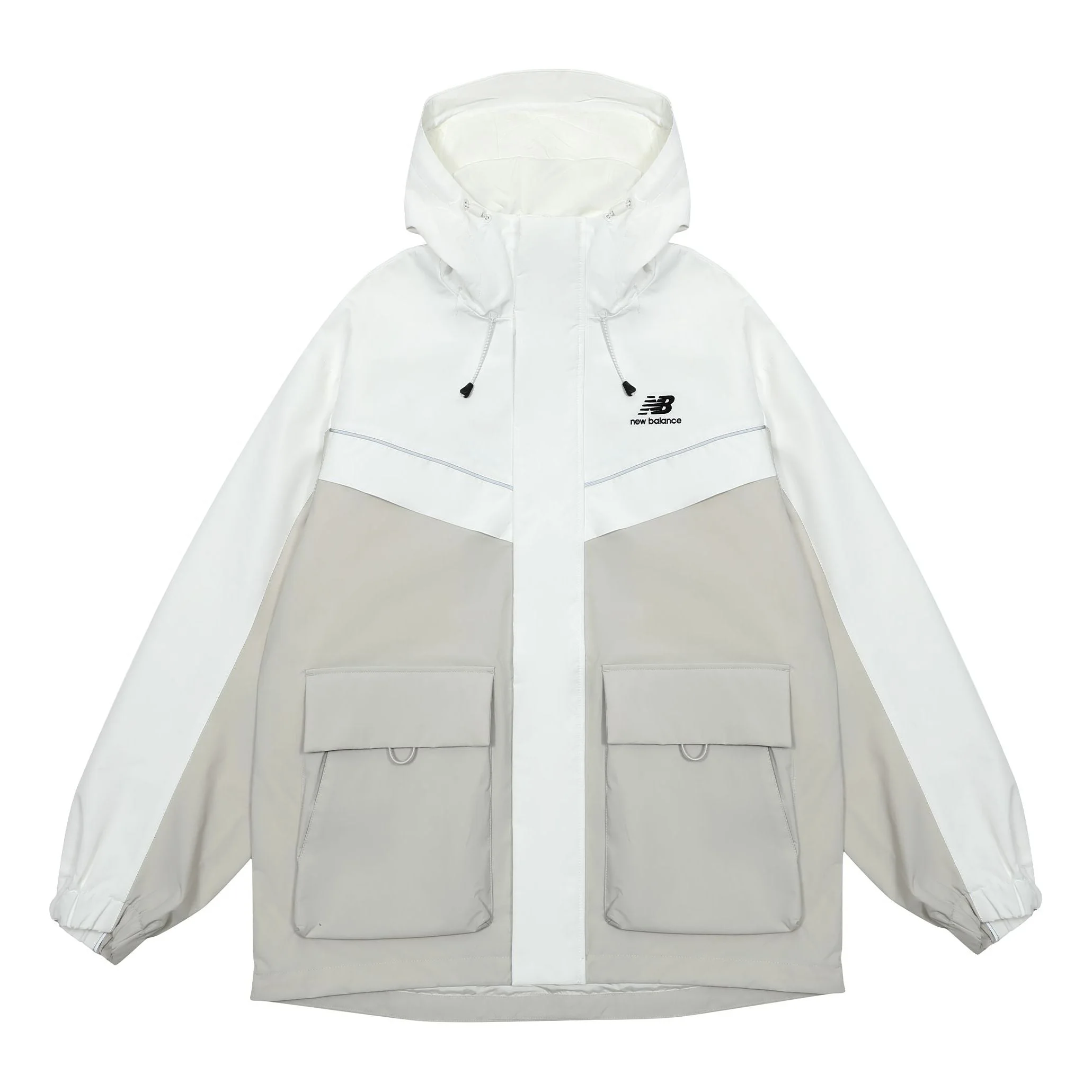 New Balance Windproof Jacket 'White Grey' 5AC39333-LBE - 1