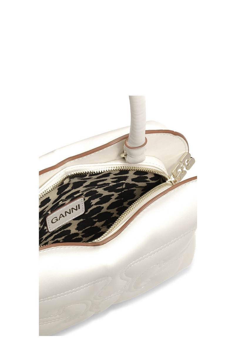 WHITE BUTTERFLY TOP HANDLE BAG 3