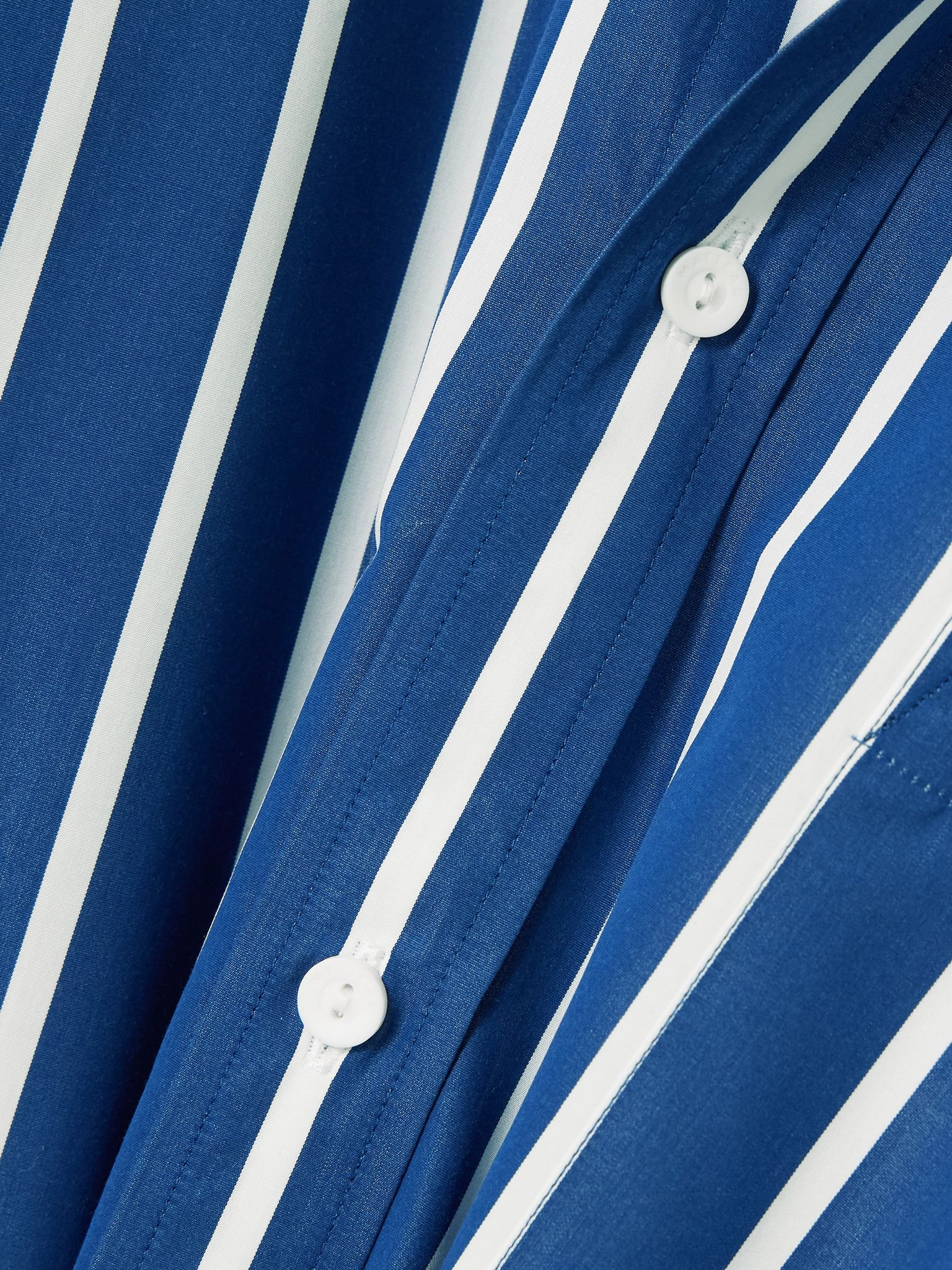 Striped cotton-poplin shirt Blue - 4