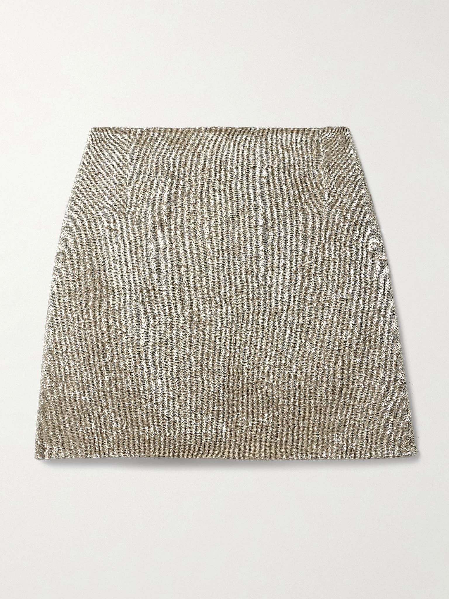 Bead-embellished tulle mini skirt Stone - 1