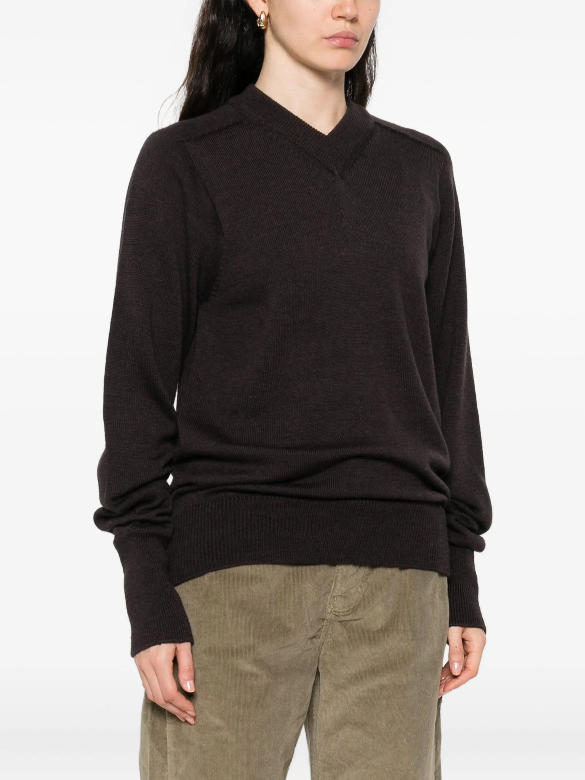 Studio Nicholson V-neck Merino-wool Sweater - 3