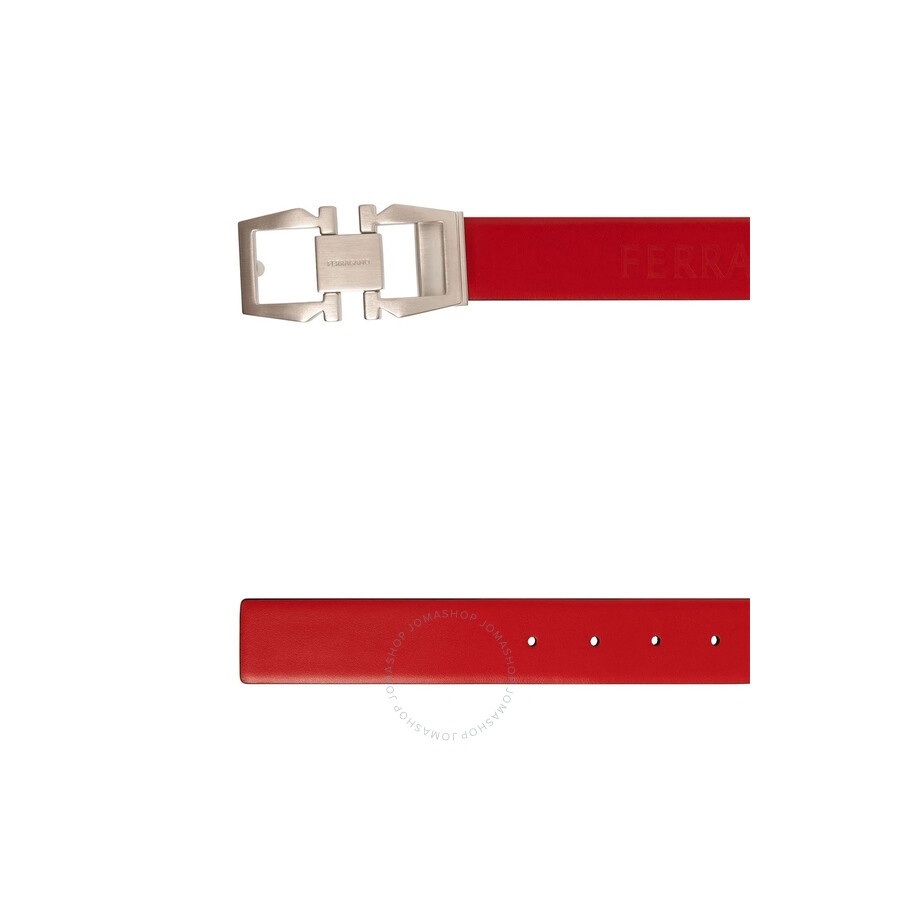 Ferragamo Gancini Buckle Debossed Logo Leather Belt - 2