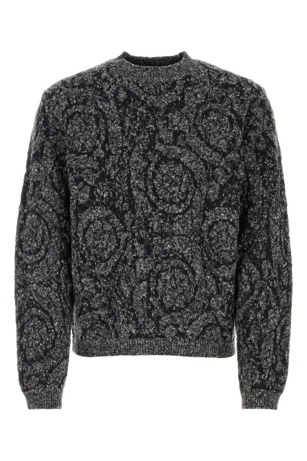 Embroidered cotton blend sweater - 1