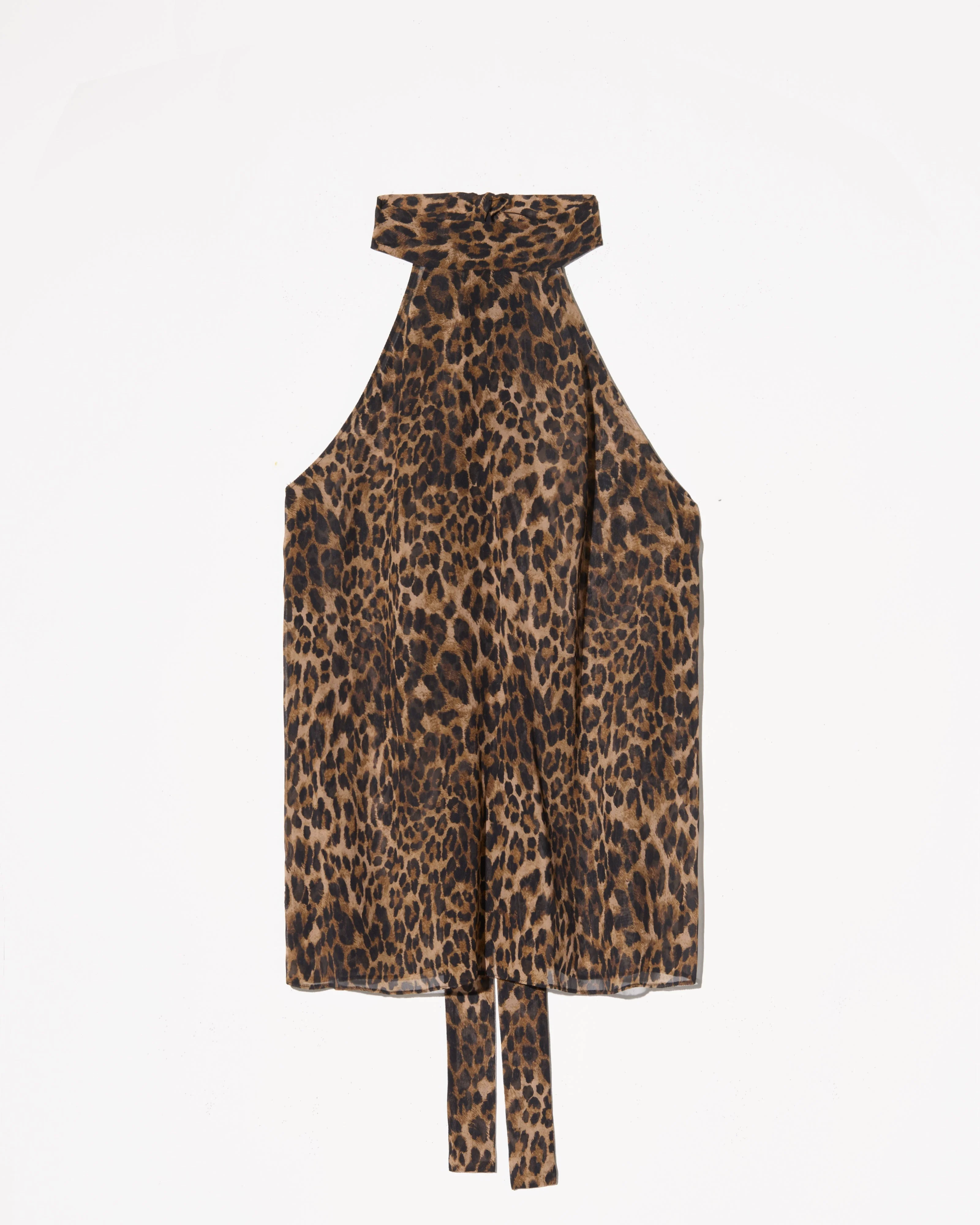 ALLA SILK HALTERNECK TOP - 1