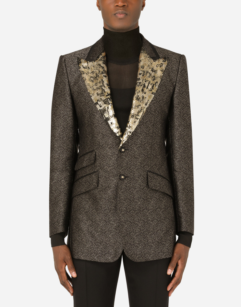 Dolce & Gabbana Lamé jacquard Beat-fit jacket outlook