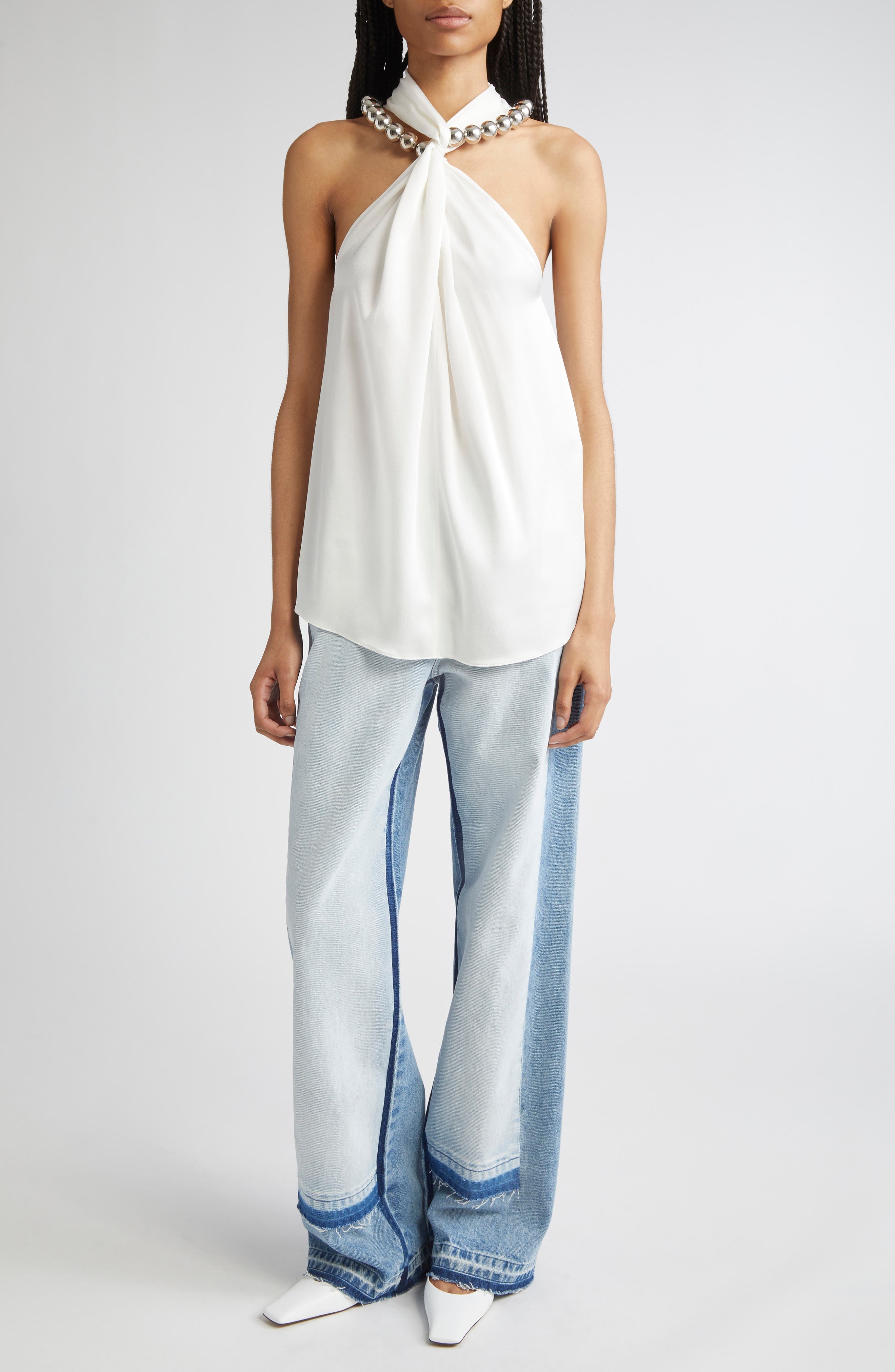 Stella McCartney Sphere Satin Top in 9200 - 2