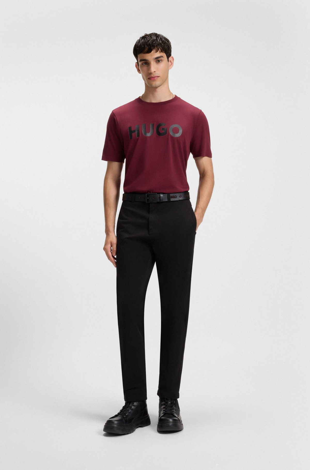 REGULAR-FIT T-SHIRT IN COTTON JERSEY WITH LOGO ARTWORK - 4