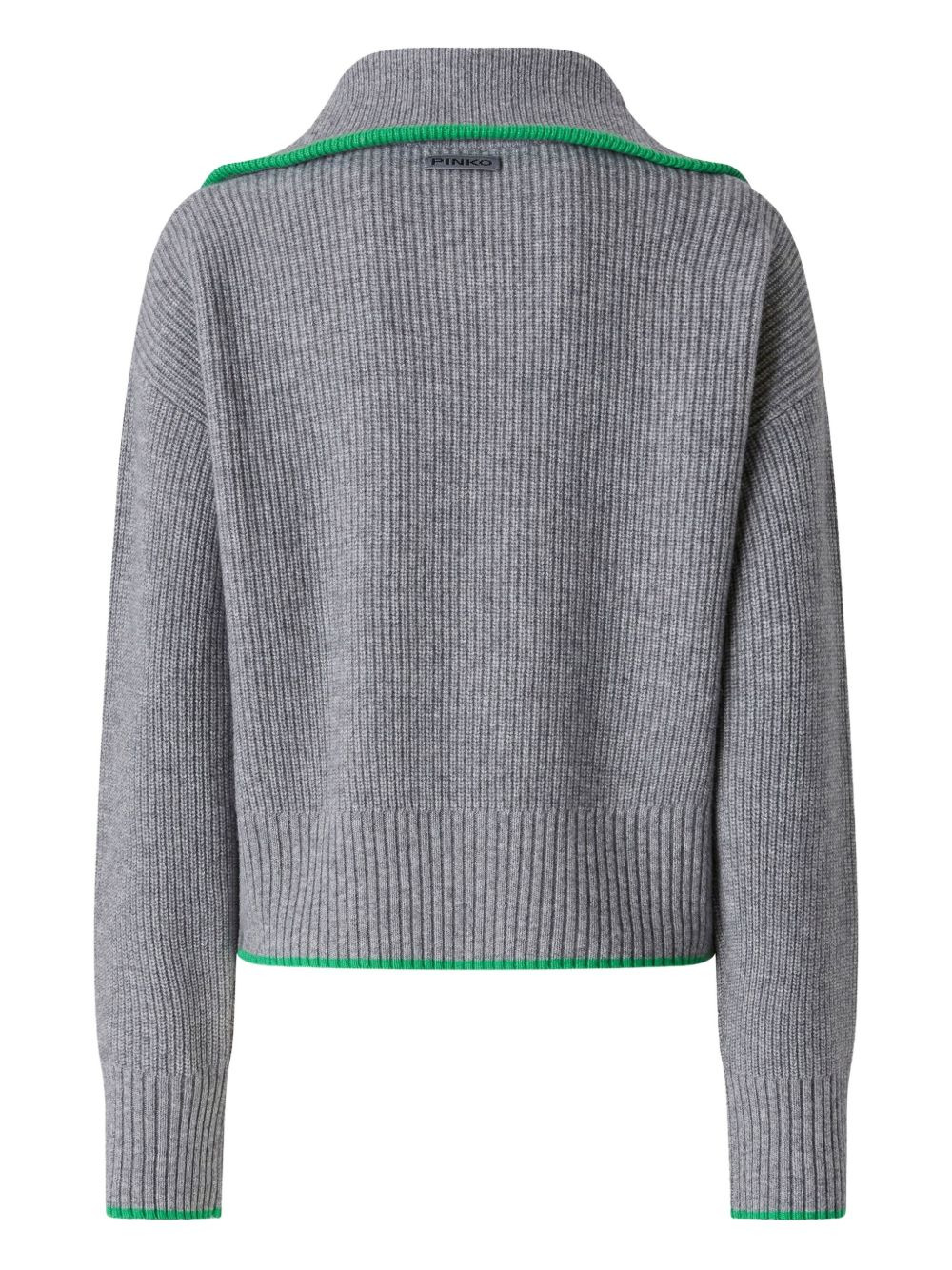 ribbed zip-up sweater - 2