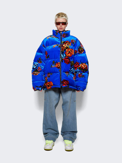 VETEMENTS Velvet Puffer Jacket Floral outlook