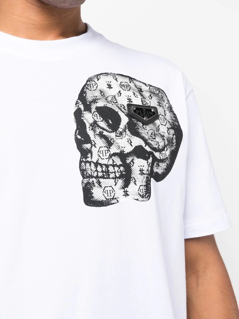 skull-print crew-neck T-shirt - 6