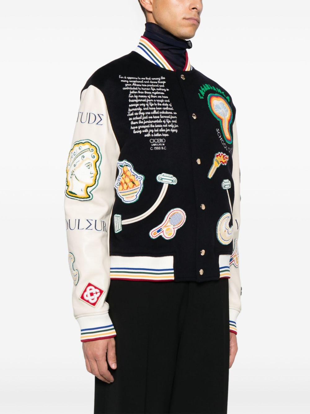 Chenille Patchwork bomber jacket - 3