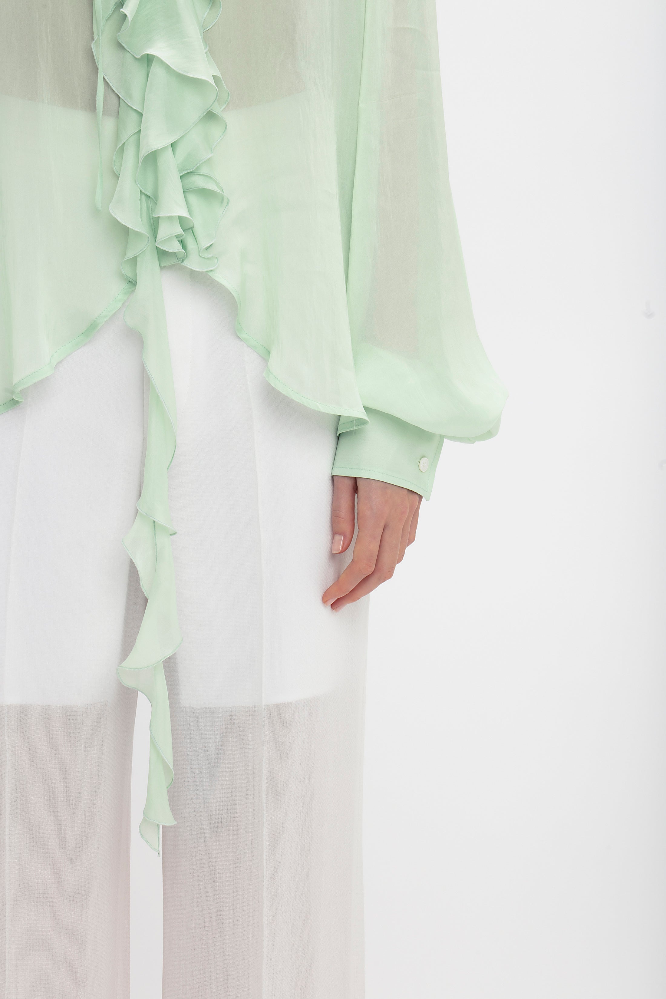 Romantic Blouse In Jade - 5