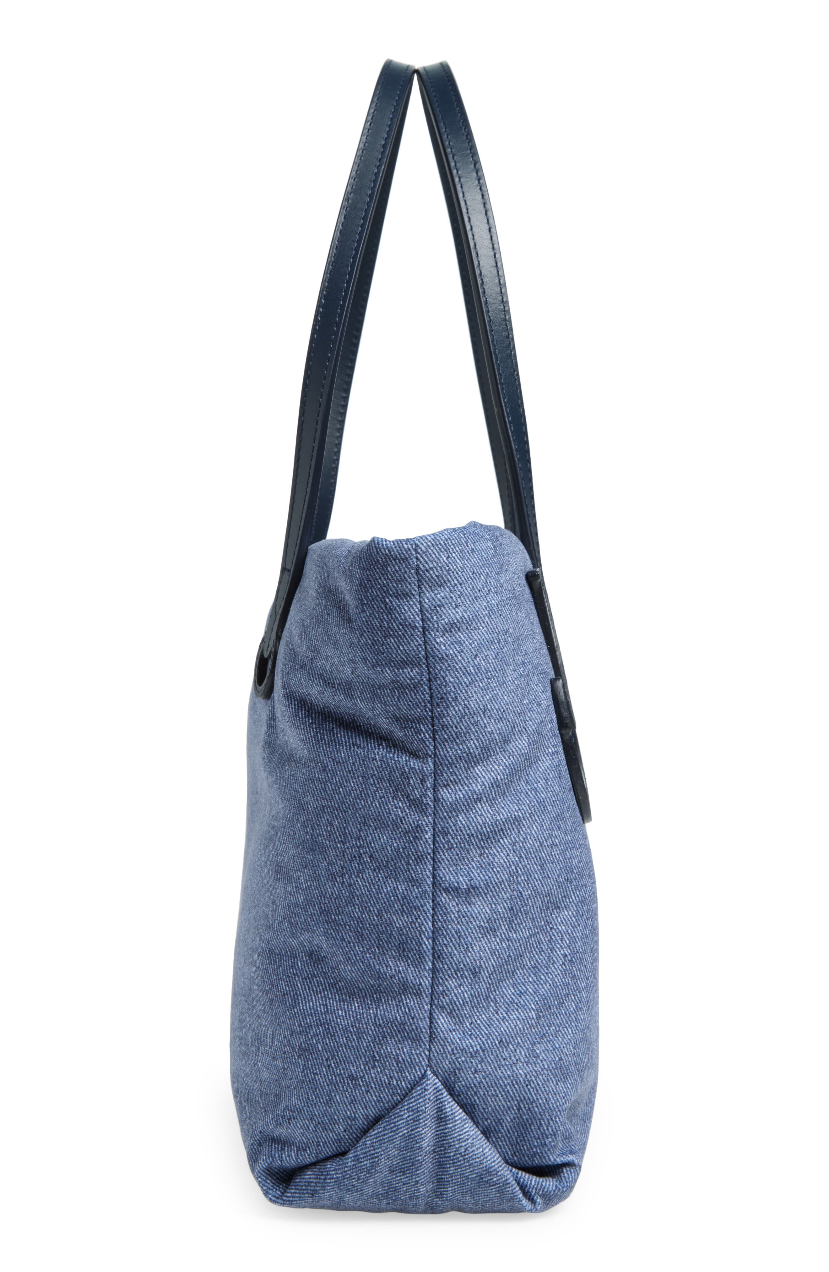 JW Anderson Small Anchor Puffy Denim Tote in Blue at Nordstrom - 5