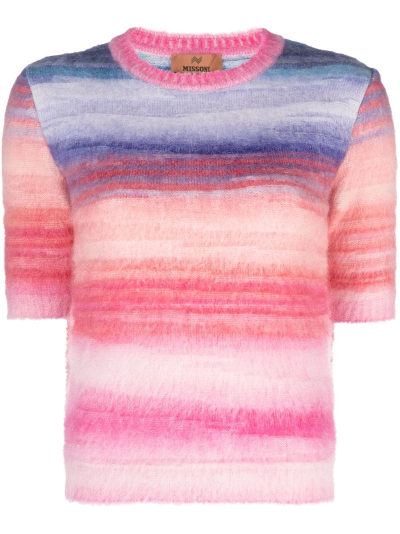 brushed-effect wool-blend top 1