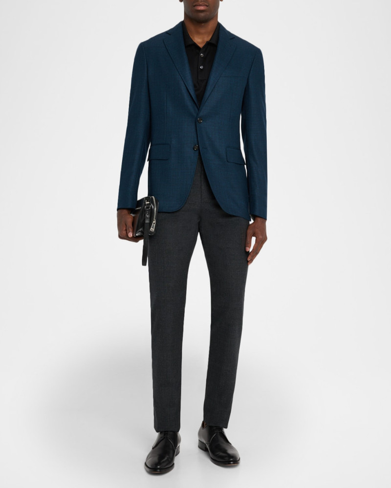 Canali Men's Melange Wool Straight Fit Five-Pocket Pants outlook
