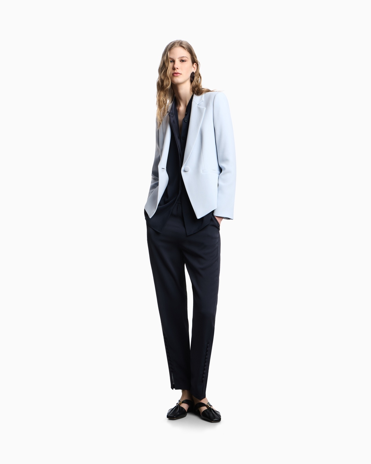 CADY CRÊPE JACKET WITH LAPELS - 2