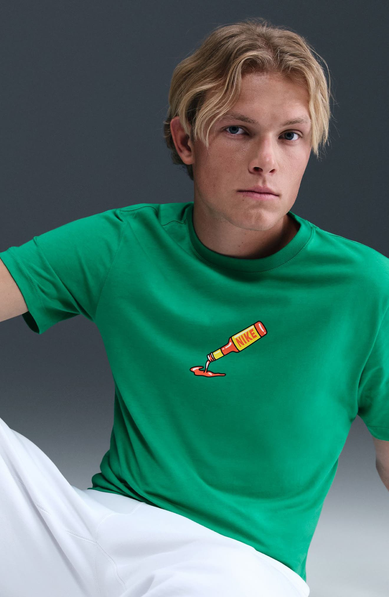 Nike Sportswear Cotton Graphic T-Shirt in Stadium Green at Nordstrom - 7