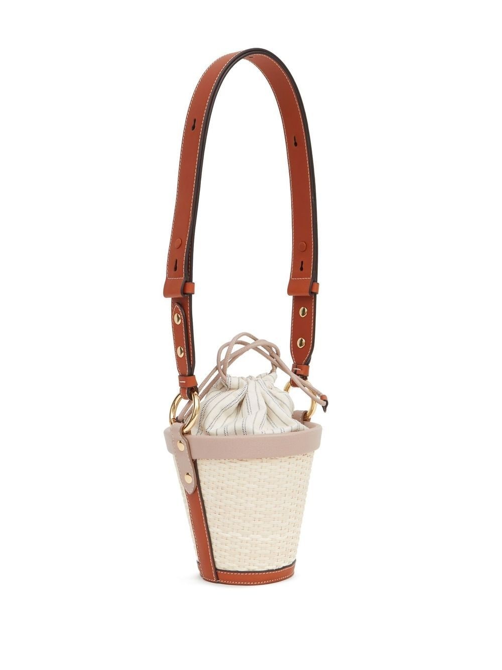 woven-raffia shoulder bag - 4