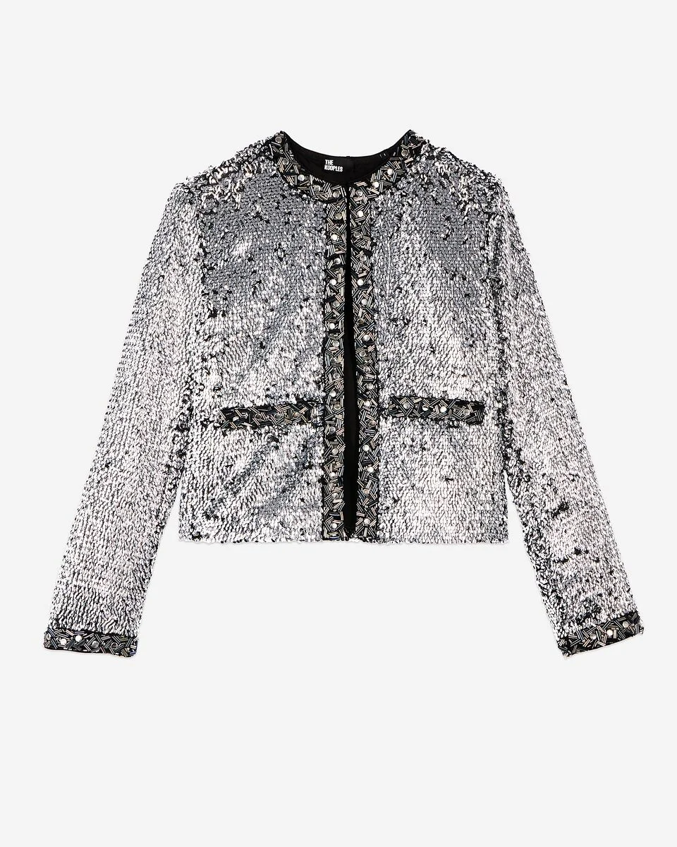 SEQUIN AND SILVER PEARL JACKET - 1