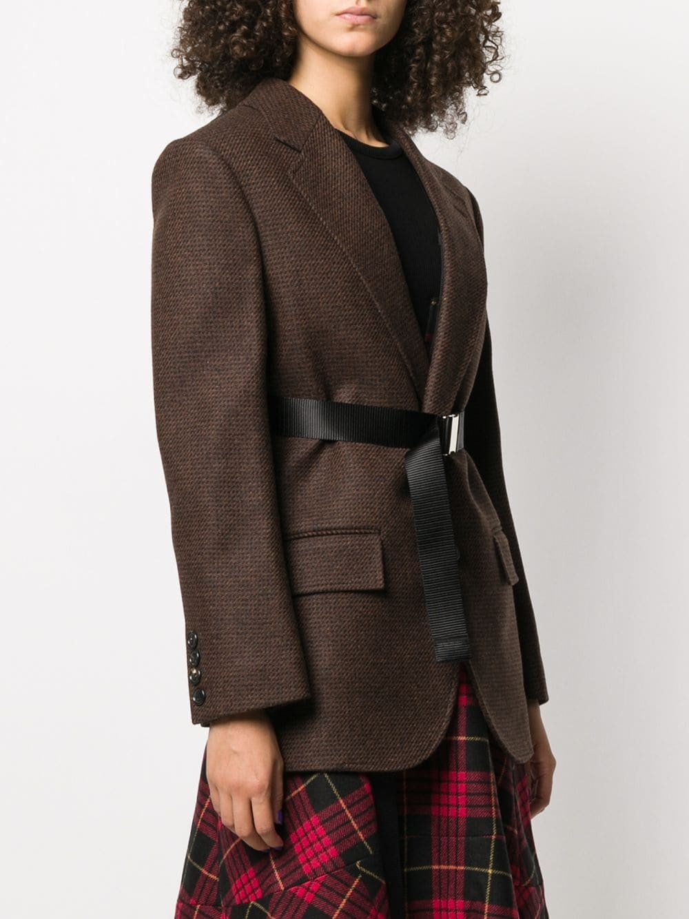 oversize belted suit jacket - 3