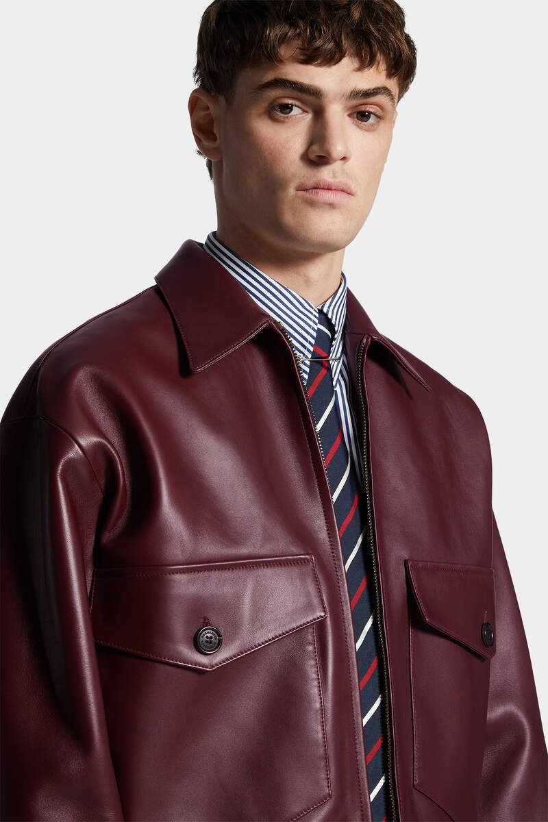 CHIC LEATHER BLOUSON 5