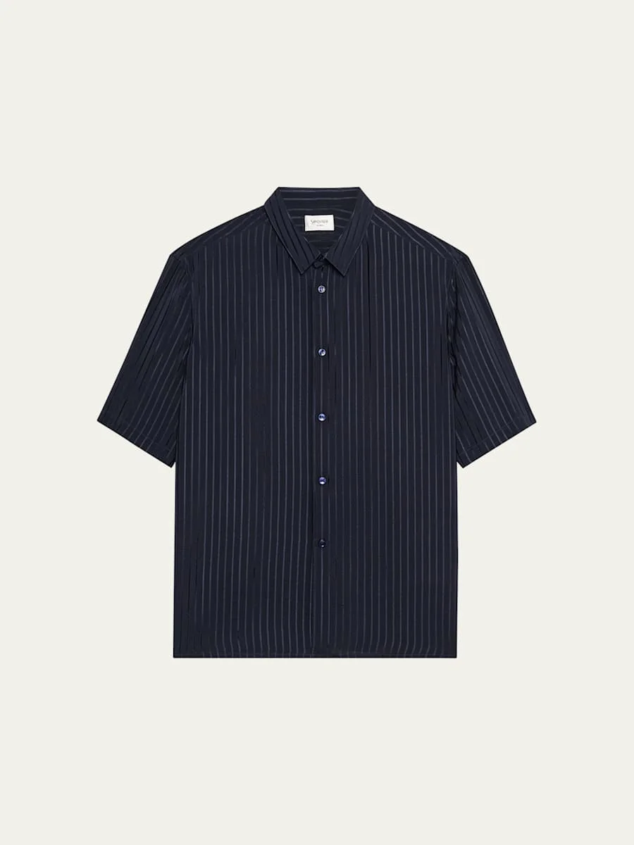 Men's Tonal Stripe Button-Down Shirt - 1