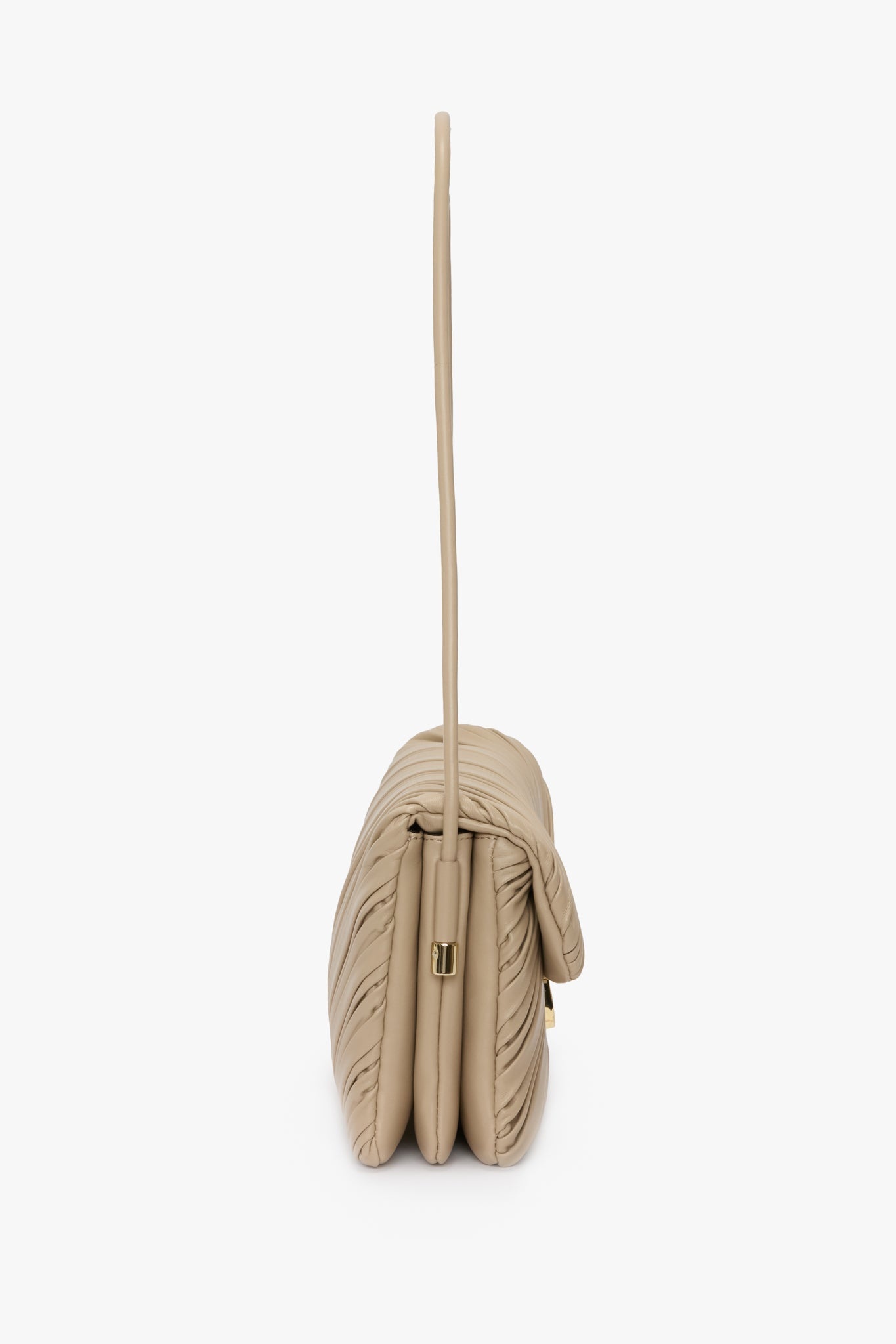Soft Dorian Bag In Sand Pleated Leather - 6