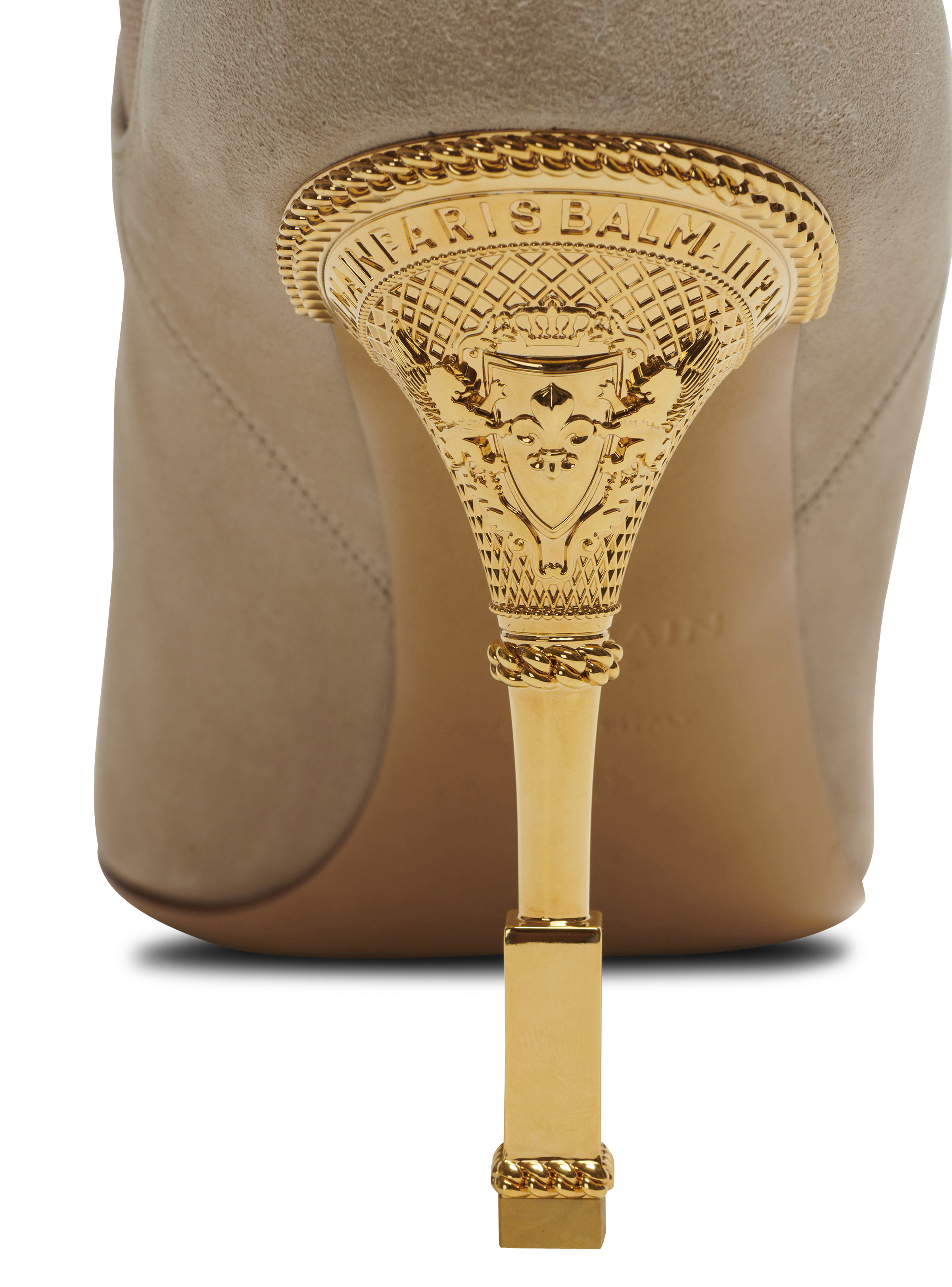 Moneta suede ankle boots with engraved heel - 5