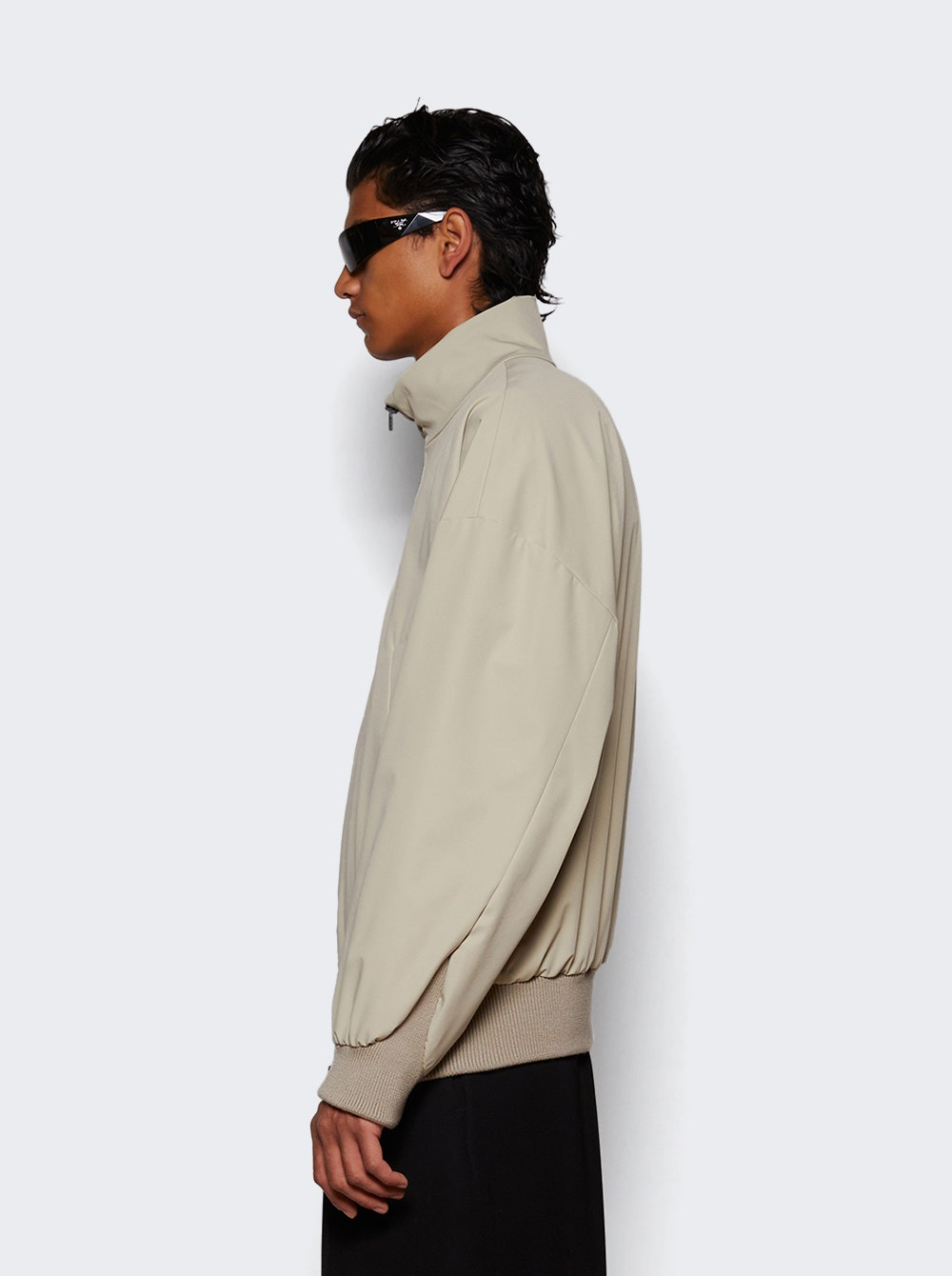 High Neck Track Jacket Cement - 3