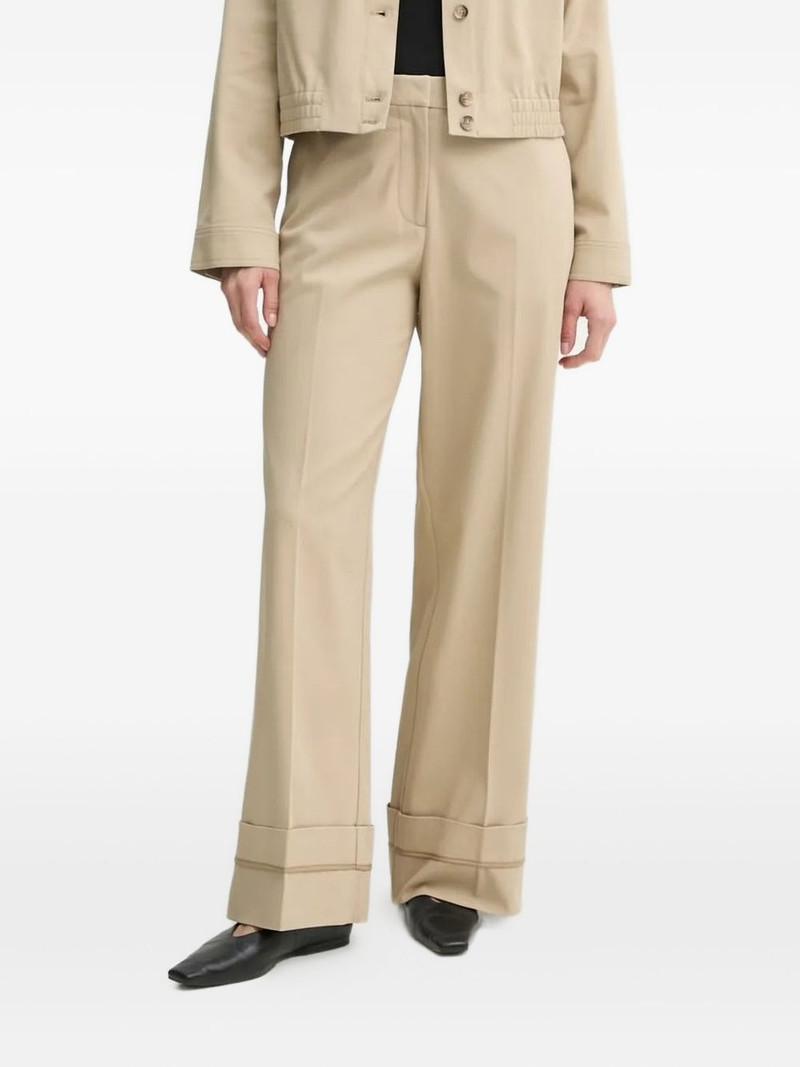 cuffed wide-leg trousers 1