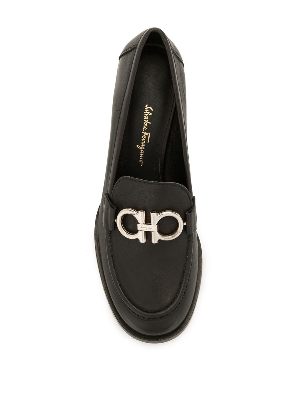  Gancini buckle chunky heel loafers - 4