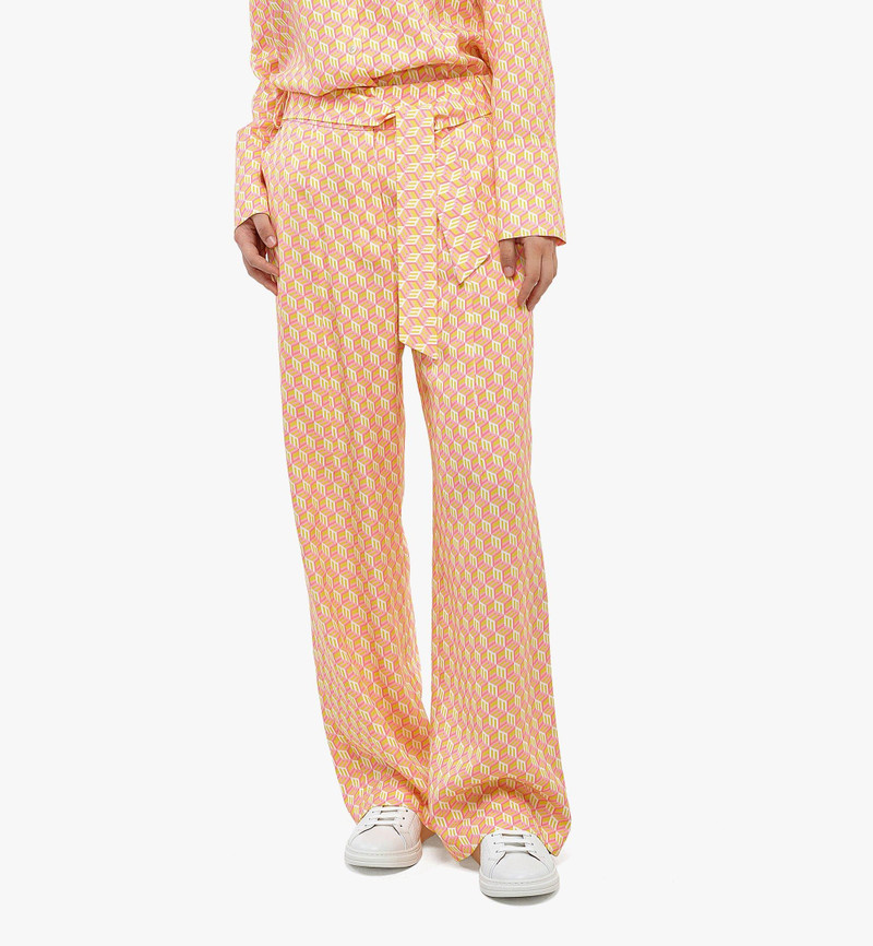 MCM Women’s Cubic Monogram Printed Pants in TENCEL™ outlook