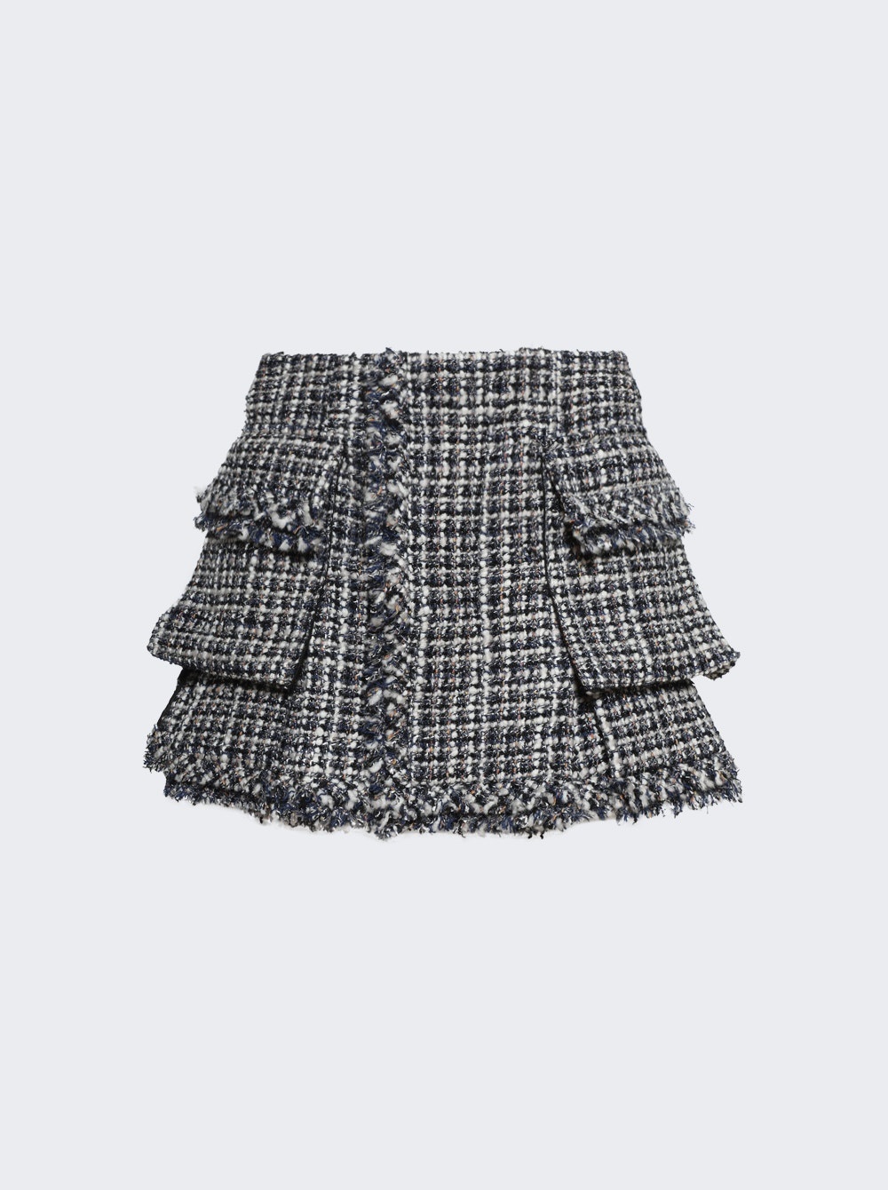 Tweed Shorts Off-white And Bleu - 1