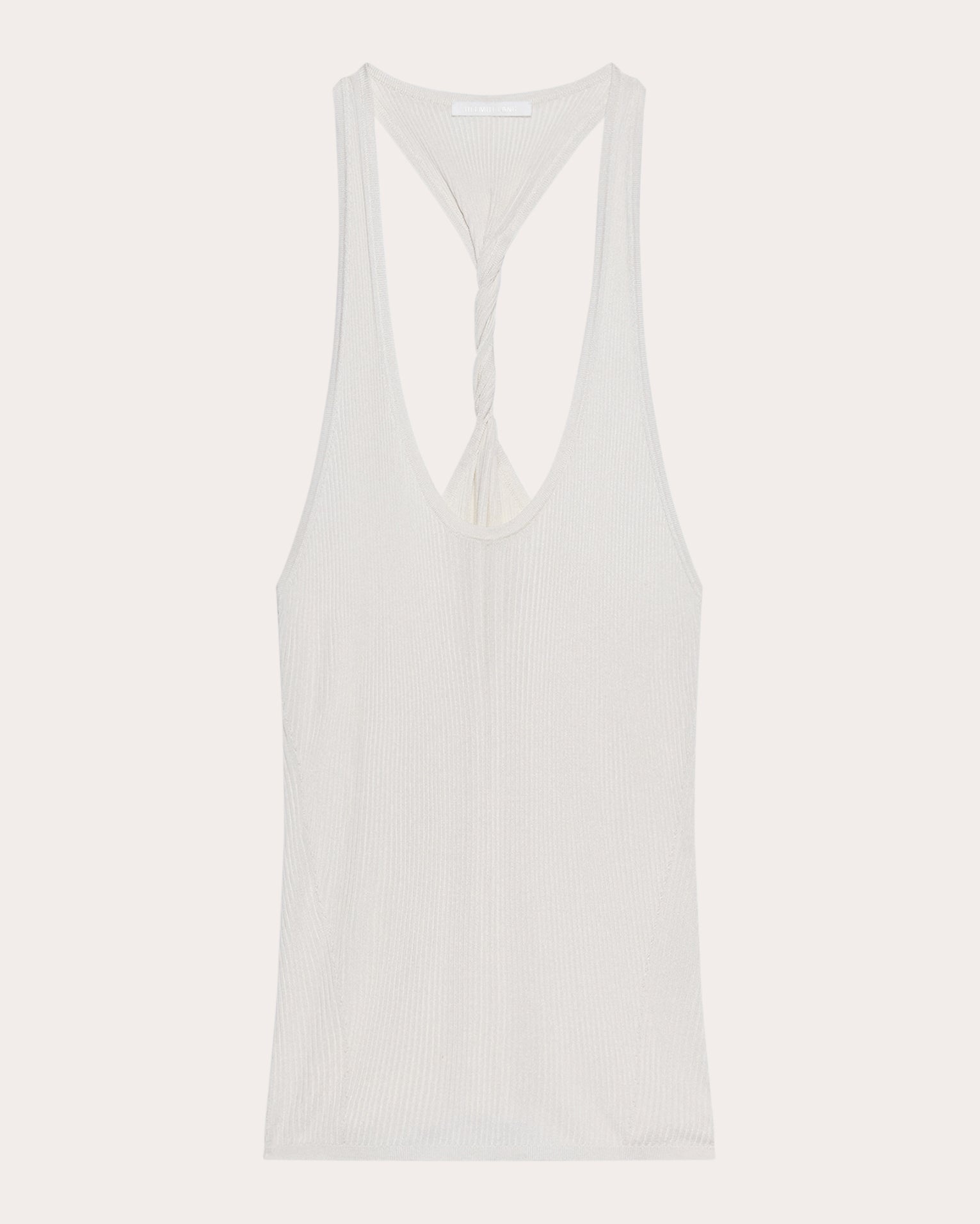 Rib Knit Twisted Racerback Tank Top - 6