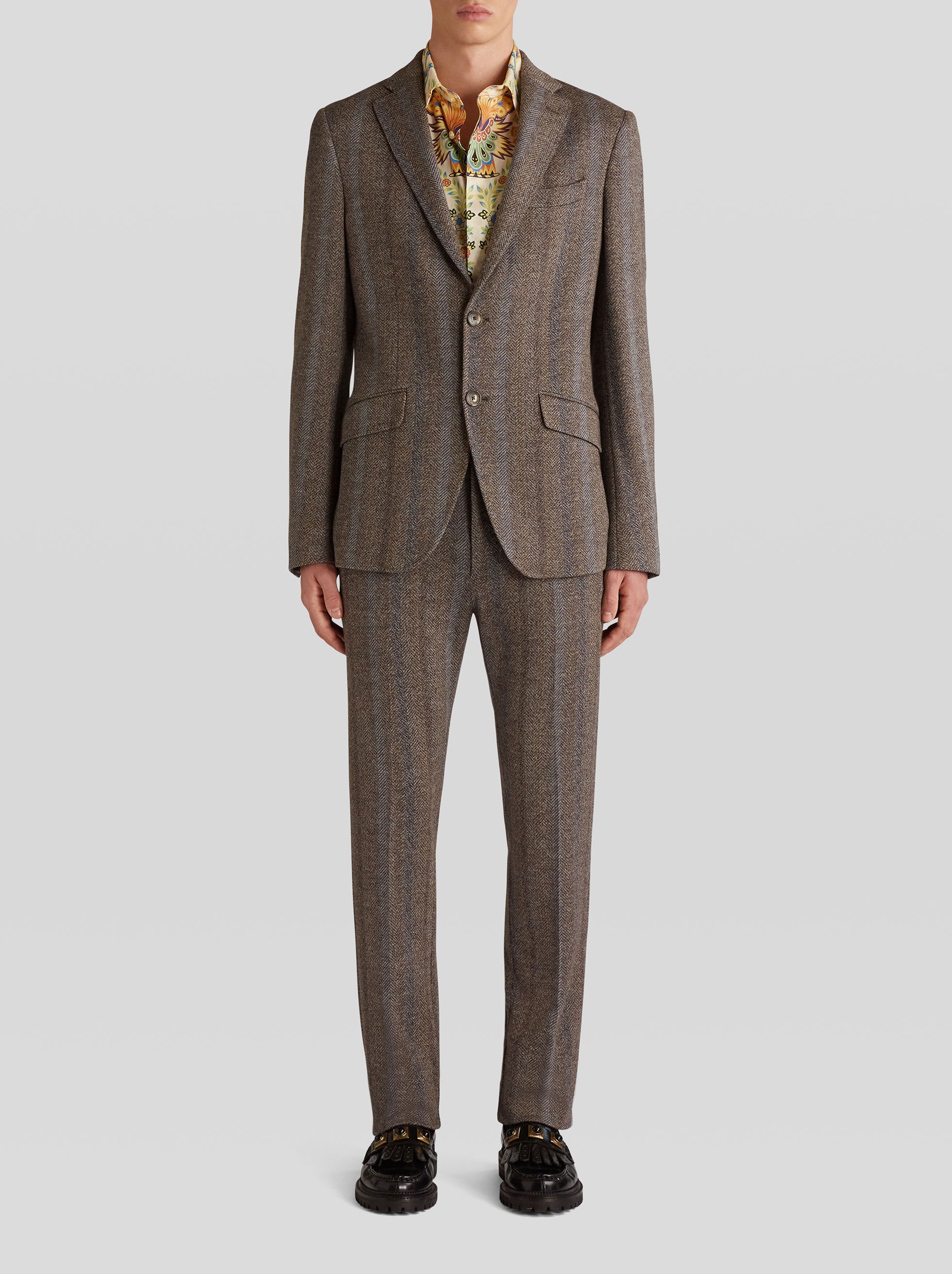 JERSEY TROUSERS WITH TWILL PATTERN - 3