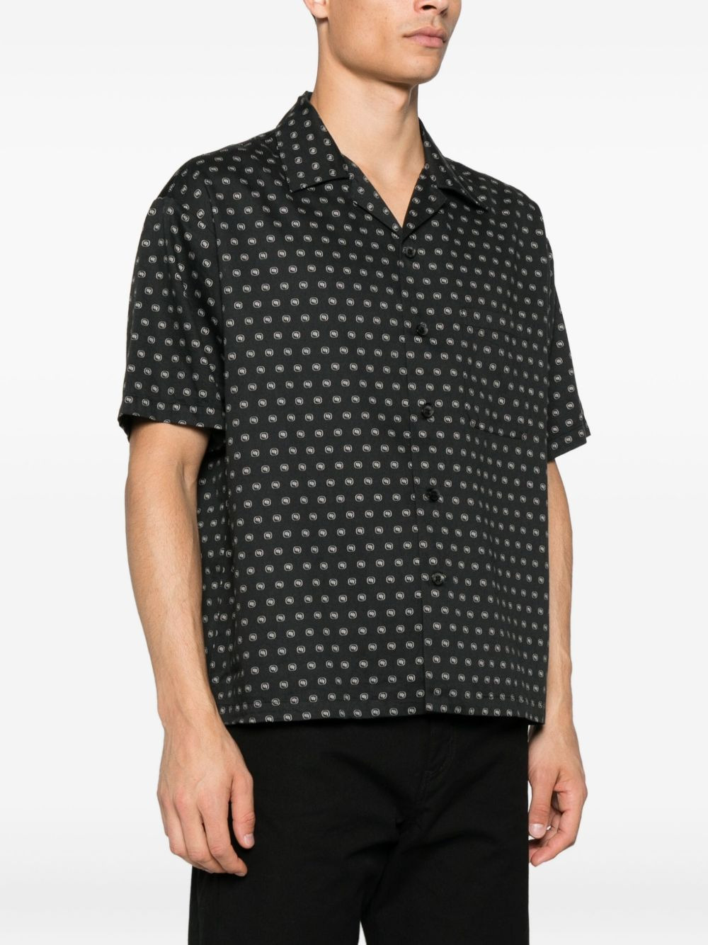 monogram-pattern shirt - 3