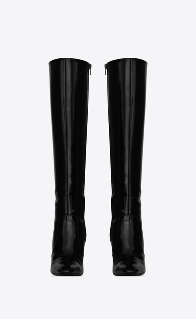 SAINT LAURENT auteuil boots in glazed leather outlook