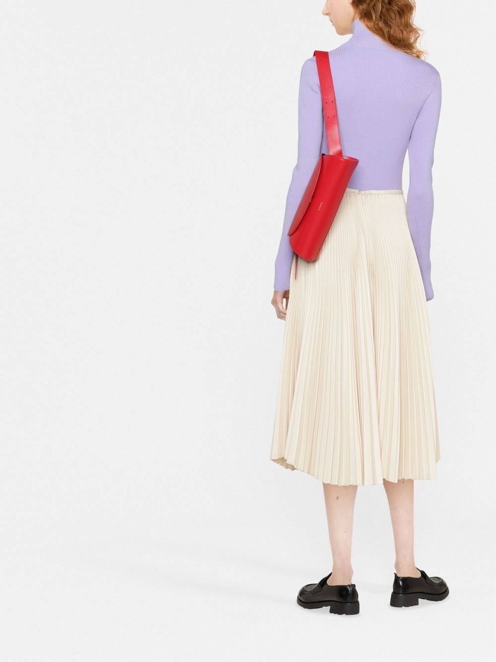 logo-plaque ribbed-knit top - 3