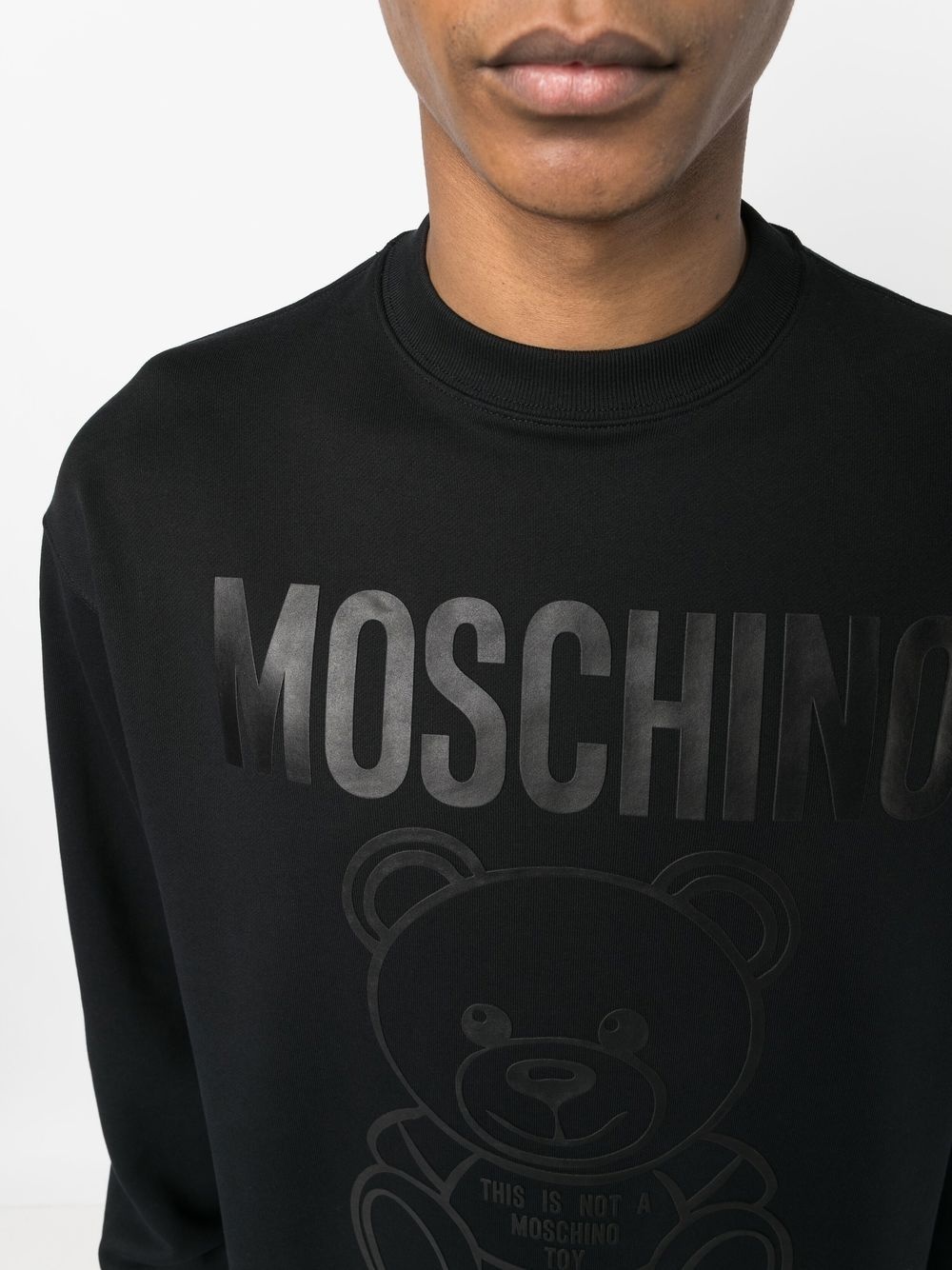 teddy logo-print cotton sweatshirt - 5